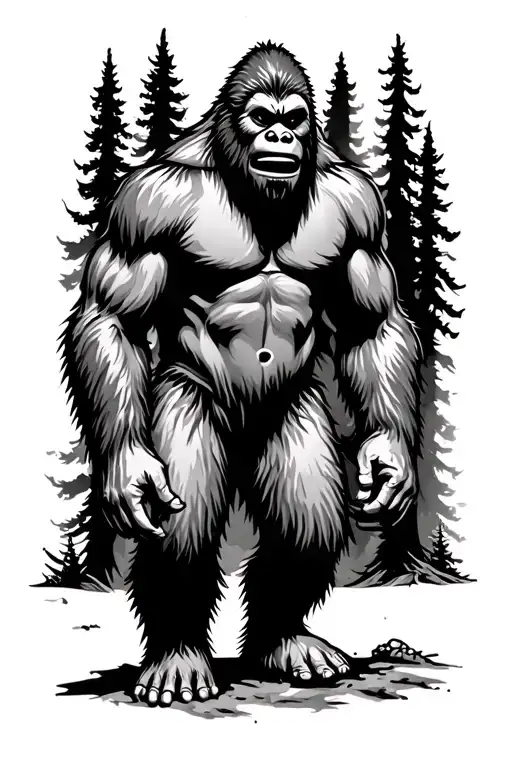 Bigfoot Figure Walking