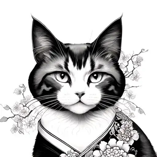 Cat Geisha Japan Style