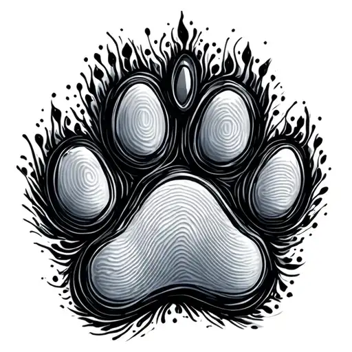 Paw And Fingerprint