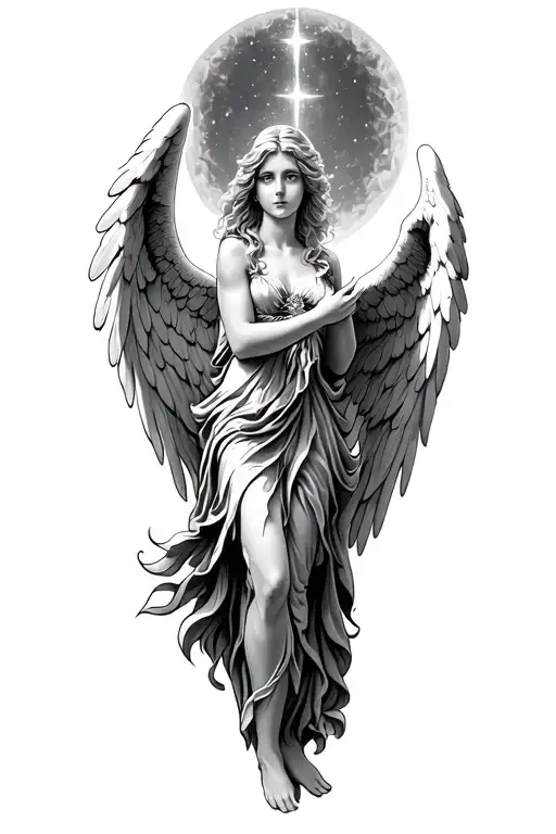 Angel With Spread Wings