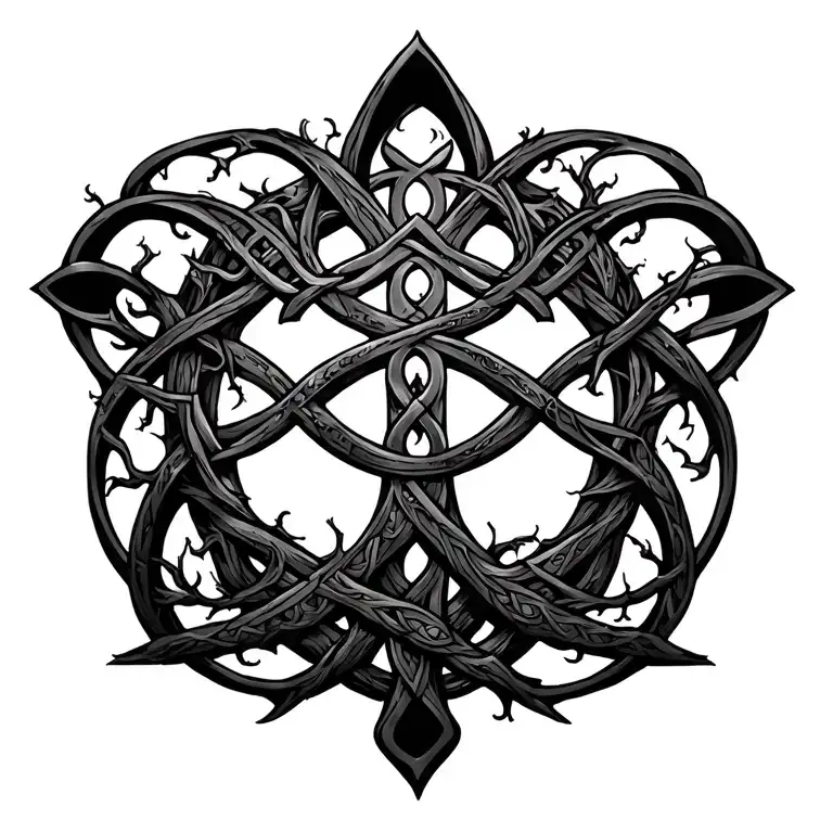 Tree And Celtic Cross