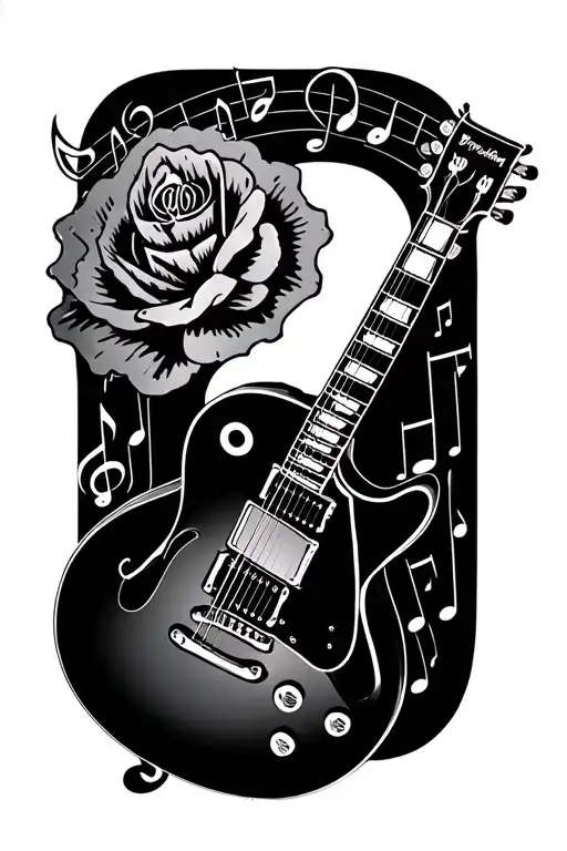 Musical Notes For Guns N Roses Patience With Guitar