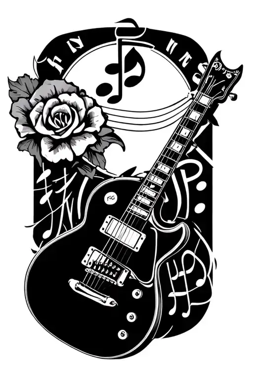 Musical Notes For Guns N Roses Patience With Guitar