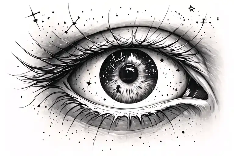 An Eye With A Leo Constellation In It