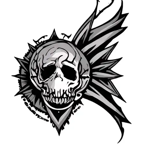 Gothic Lines Knee Cap