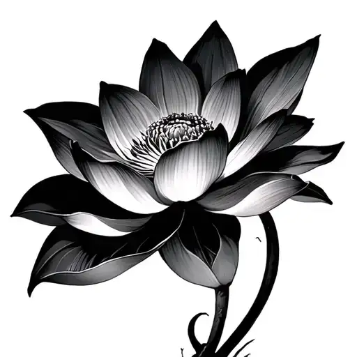 Neo Japanese Lotus Flower