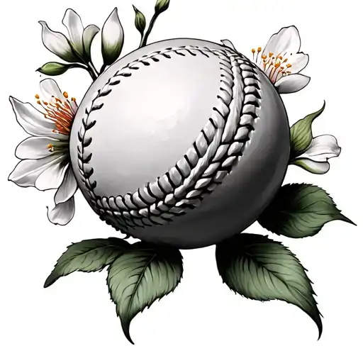 Cricket Ball And The Blossom