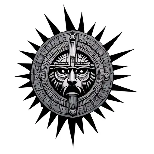 Aztec War Shield Staring