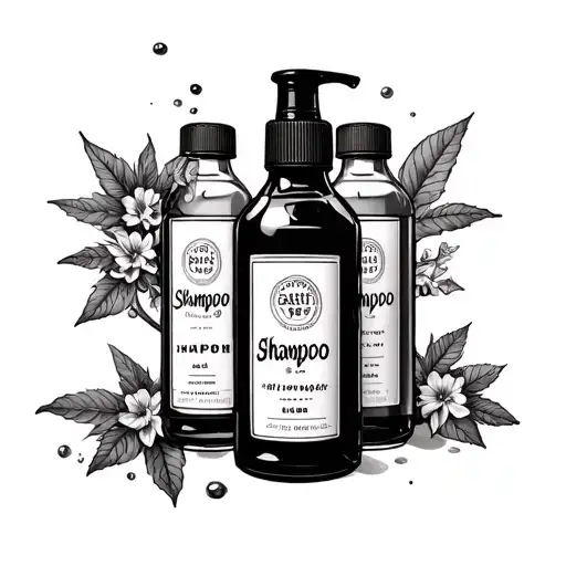 Shampoo On Which 3 Bottles Of Alcohol Are Planted