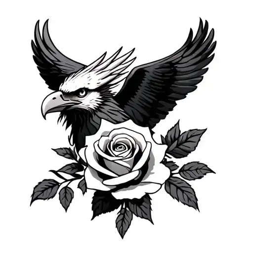 Eagle And Rose