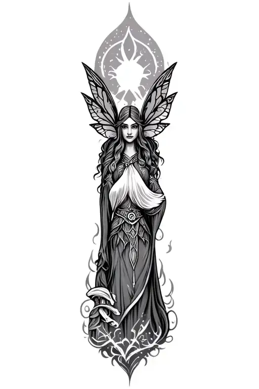 Viking Fairy Themed Couples Ring Finger