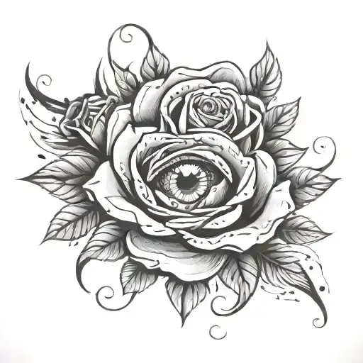 Roses With Eye Surrounded