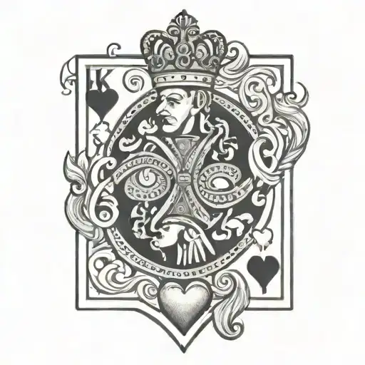 King Of Hearts With Stiched Heart