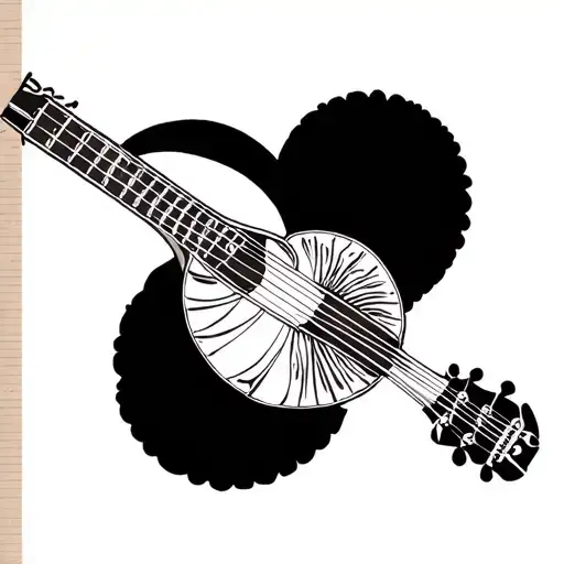 Sitar Tattoo Design