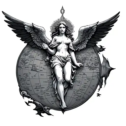 Gemini Map With An Angel On Top