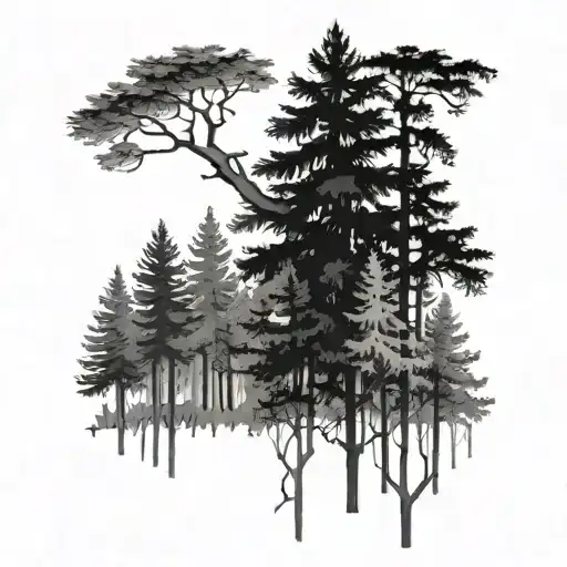 Forest Trees Background Looking