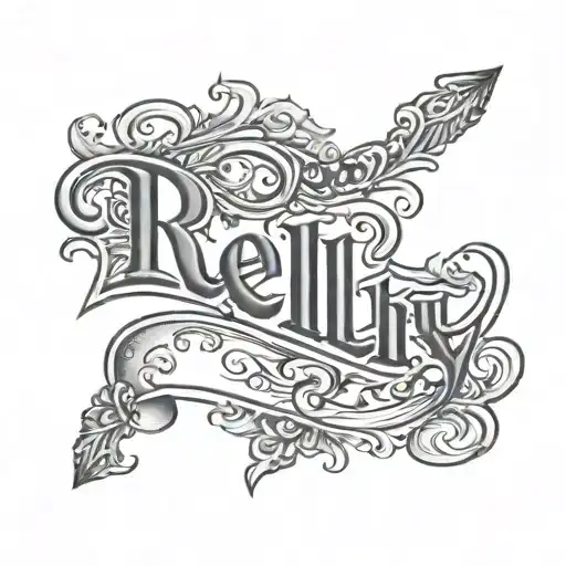Family Name Reilly In Manly Font Just Above The Knee