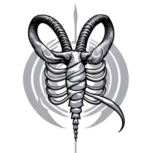 Cancer And Capricorn Symbol Intertwined