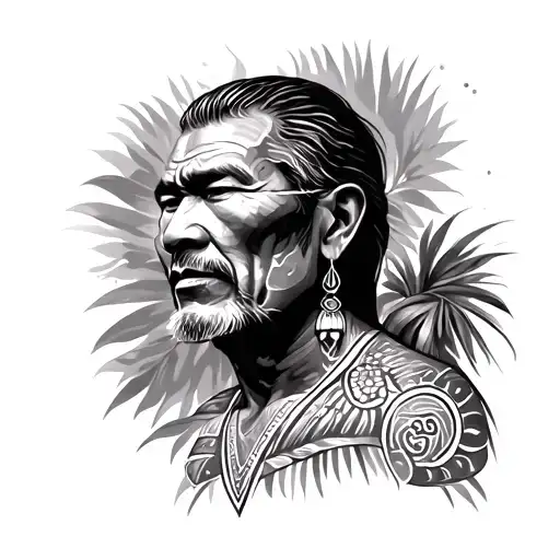 We Need Sketches For A Tattoo Man Of 50 Years Old On The Shoulder In Polynesia Style