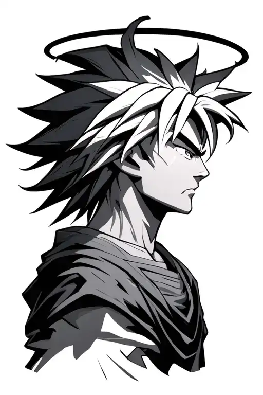 Gogeta Hair And Halo