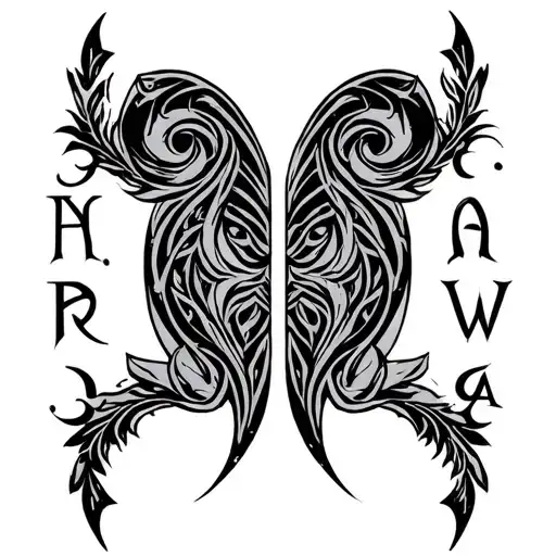 Jennifer And Andrew As An Ambigram