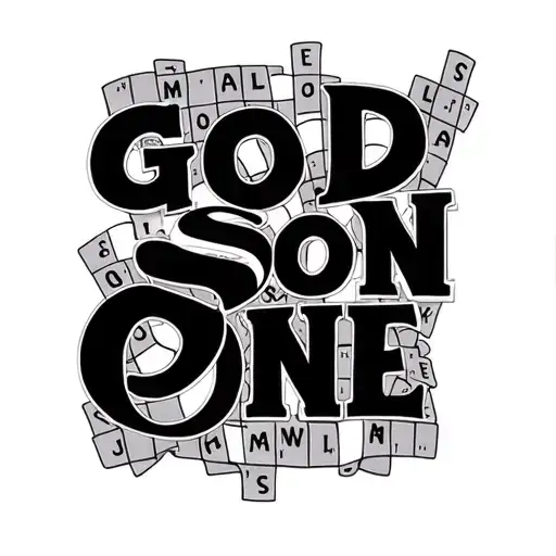 The Word God Son And One Son As A Crossword Puzzle