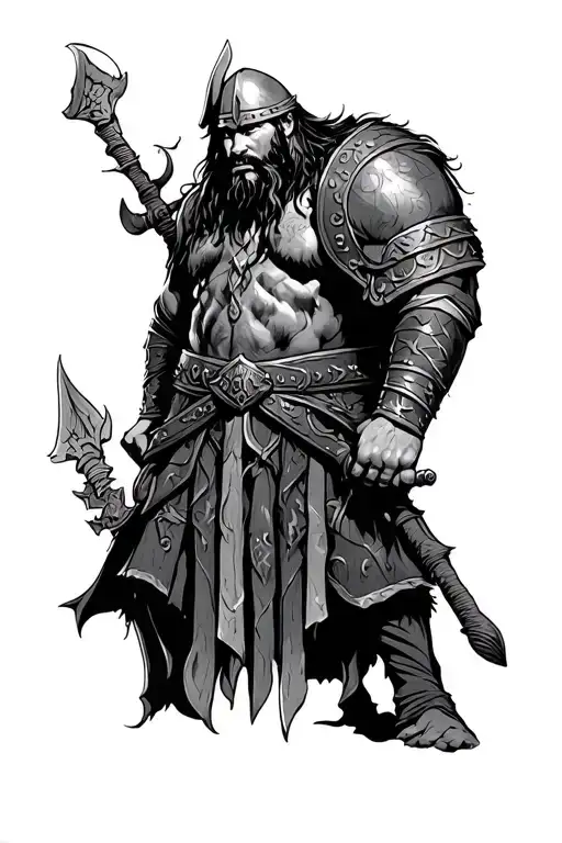 Viking Warrior Et Drogues