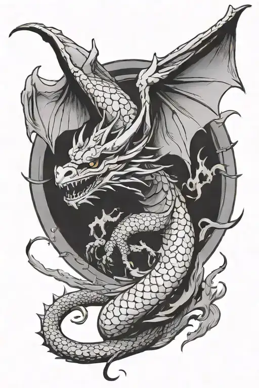 Simple Dragon In Flight