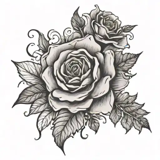 Line Work Tramp Stamp Feminine