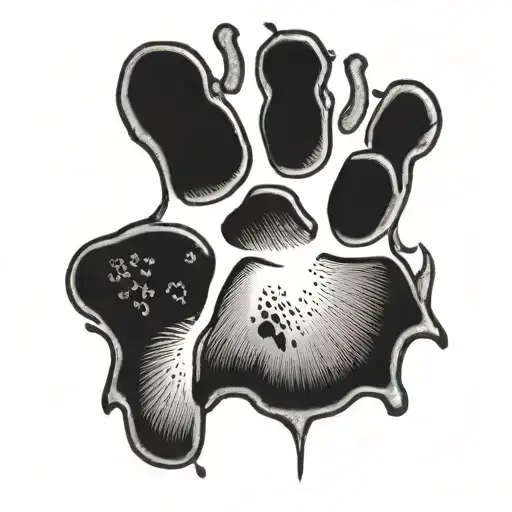 My Dogs Paw Print Surrounded