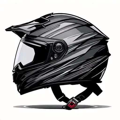 Moto Helmet Modular Visor Is Lowered