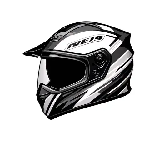 Moto Helmet Modular Visor Is Lowered Without A Visor Semi -Profile