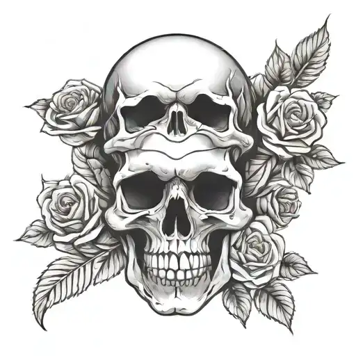 Skull And Roses Growing
