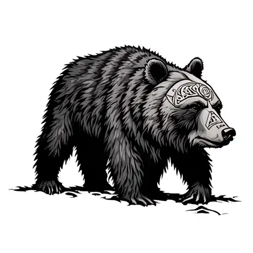 Runic Bear Viking Runes