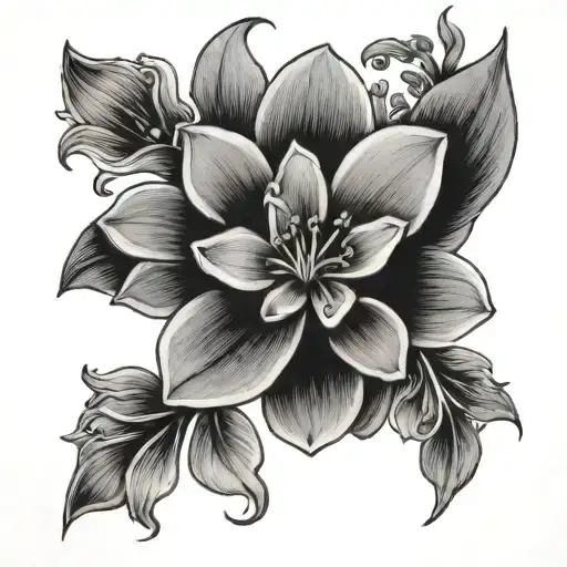 Small Flowers On Side Of Knee