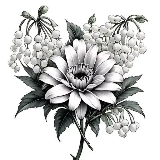 Chrysanthemum And Lily Of The Valley