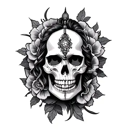 Lord Shiva Rose Skull
