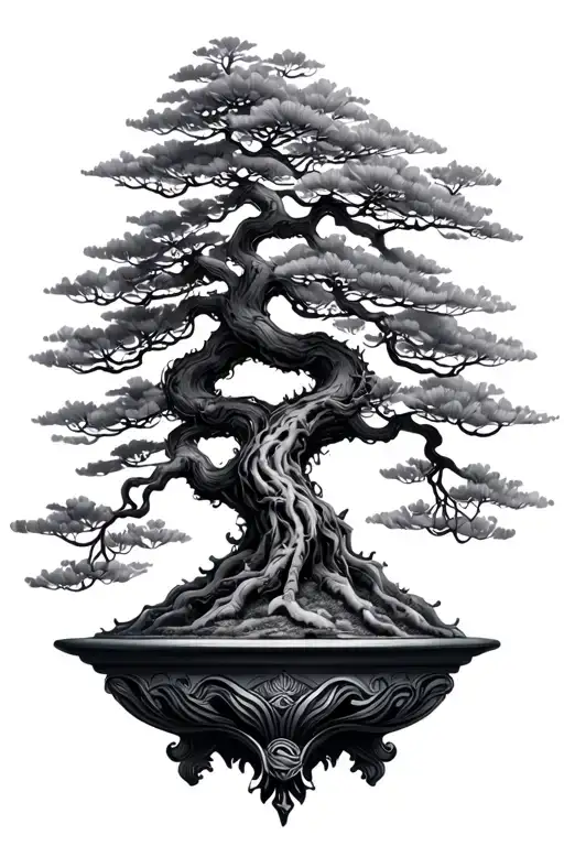 Bonsai Tree Surrounded