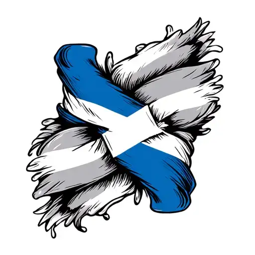 Swedish And Finnish Flag Intertwined