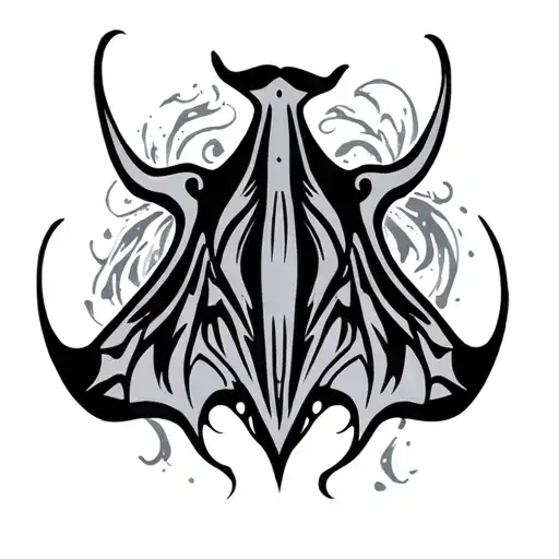 Manta Ray Filipino Tribal Design Incorporating Elements