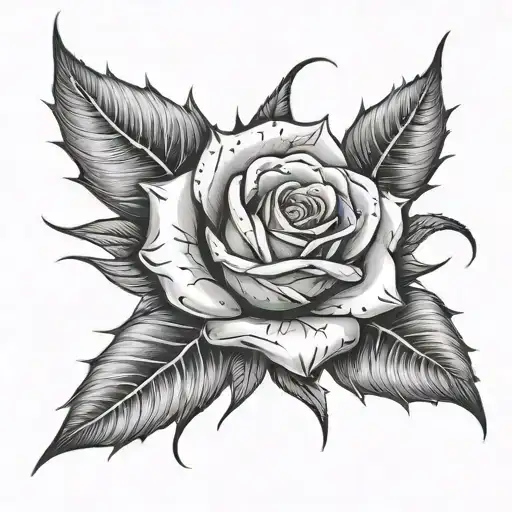 Rose Full Of Thorns Wrapped