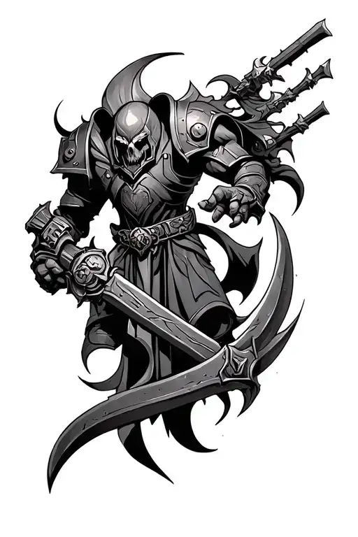 Warhammer 40K Chaos Full Sleeve Tattoo Design
