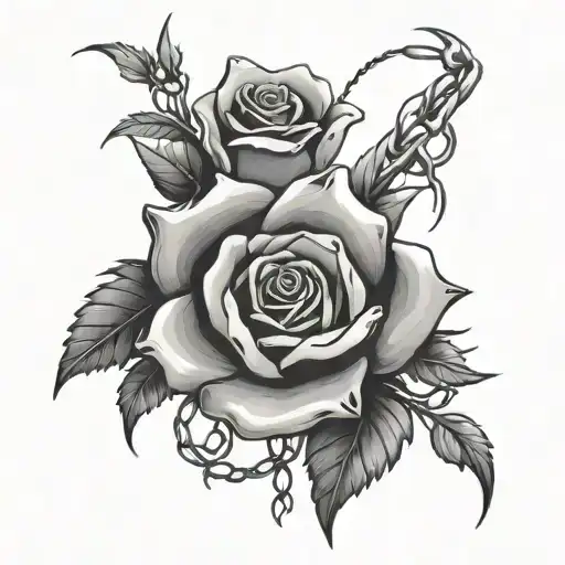 A Rose Full Of Thorn Chains Wrapped