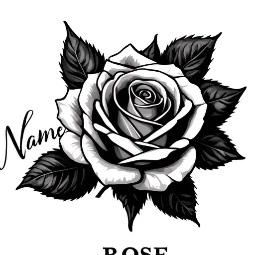 Rose With The Name Written
