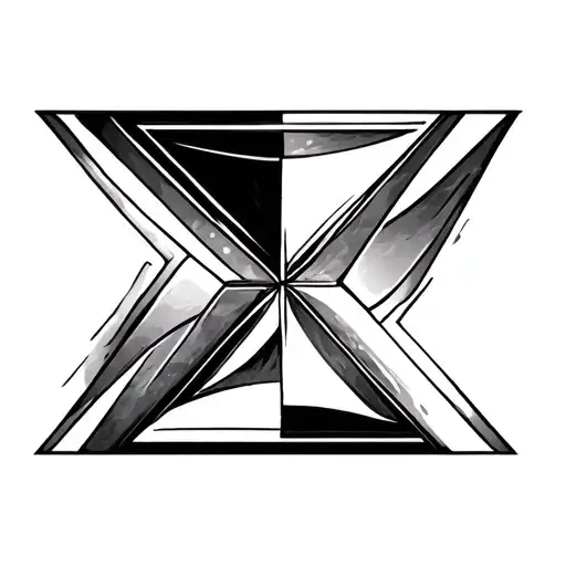 Hourglass Made Of Triangles Connected