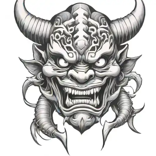Oni Mask Mouth Only
