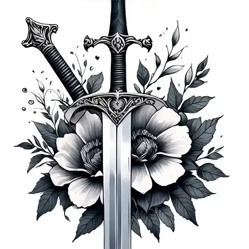Sword And Flowers