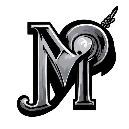 Lock Design With Letter M