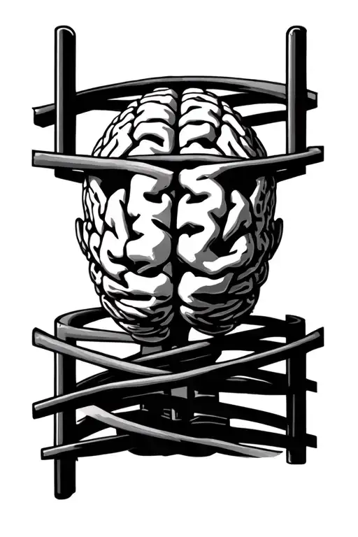 Brain Behind Bars Forming The Shape