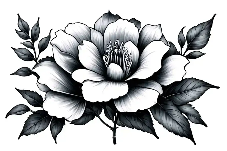 Kapok Flower Tattoo Design